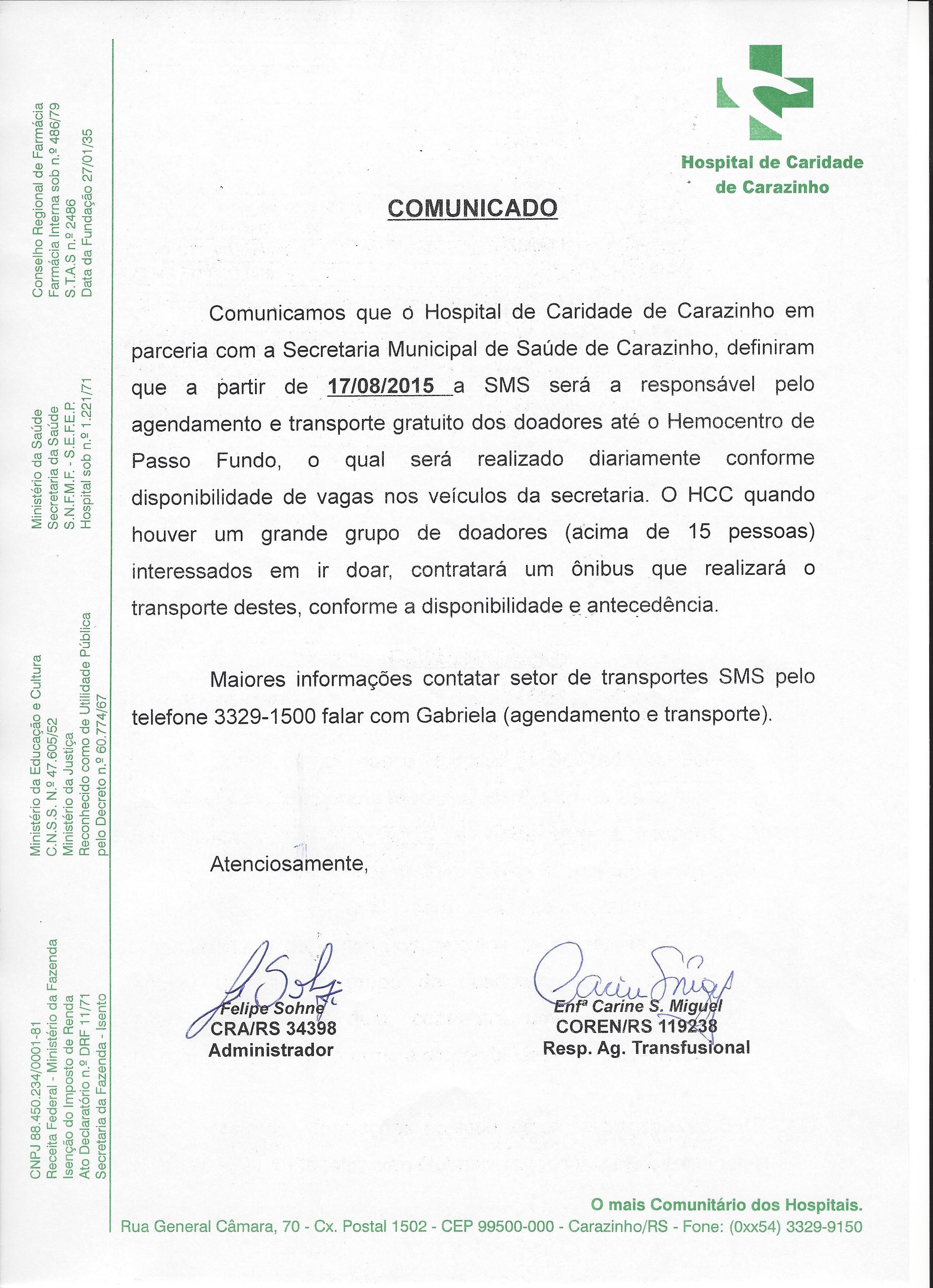 Comunicado